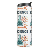 Wetenschap Onderwerp Sticker – Kolf, Moleculen & A Thermosbeker (Gedraaid links)