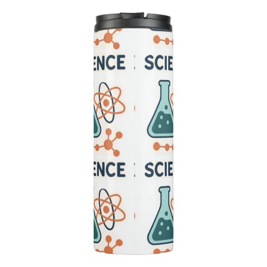 Wetenschap Onderwerp Sticker – Kolf, Moleculen & A Thermosbeker (Achterkant)