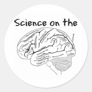 Wetenschap op het brein ronde sticker