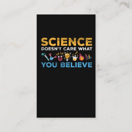 Wetenschap op het gebied van chemie en fysica visitekaartje (Voorkant)