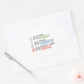 Wetenschap Ovale Sticker (Envelop)