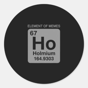 Wetenschap Periodiek Systeem 67 Meme Element Van M Ronde Sticker