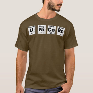 Wetenschap periodiek Unicorn Chemistry Physics Stu T-shirt