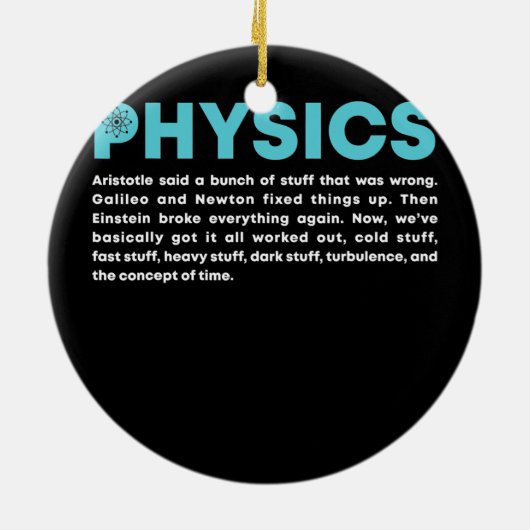 Wetenschap Quantum Mechanic Nerd Geek Physics Keramisch Ornament (Achterkant)