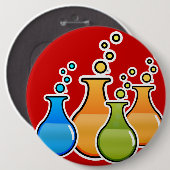 Wetenschap Ronde Button 6,0 Cm (Voorkant /achterkant)
