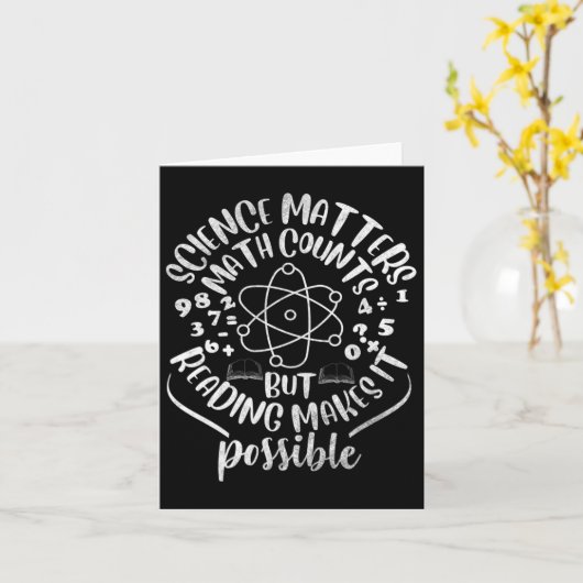 Wetenschap S Wiskunde Telt Maar Lezen Maakt Het Mo Kaart (Gele Bloem)