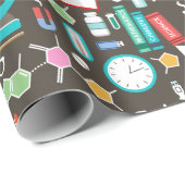 Wetenschap / scheikunde patroon cadeaupapier (Rol Hoek)