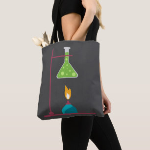 Wetenschap scheikunde schattige wetenschappelijke tote bag
