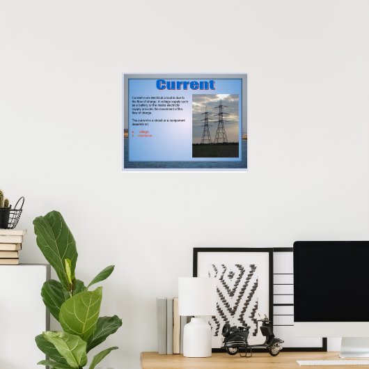 Wetenschap, stroom poster (Thuiskantoor)
