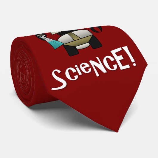Wetenschap! stropdas in rood (Opgerold)