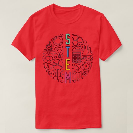Wetenschap, techniek, techniek en wiskunde - STEM T-shirt (Design voorkant)