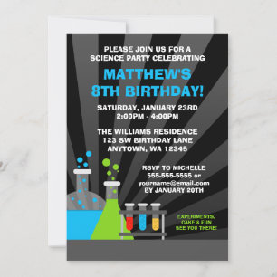 Wetenschap Thema Verjaardagsfeest Kaart