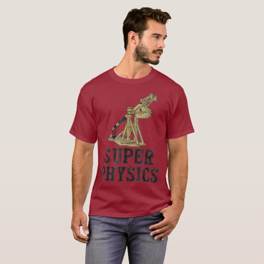 Wetenschap Trebuchet Super Physics T-shirt (Voorkant volledig)