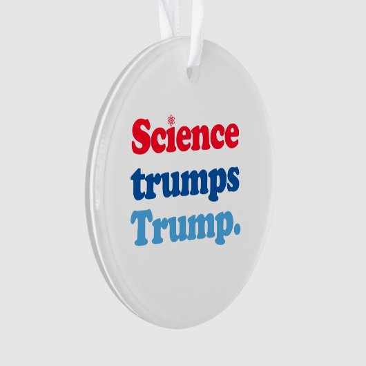 Wetenschap troeft Trump af Ornament (voorkant)