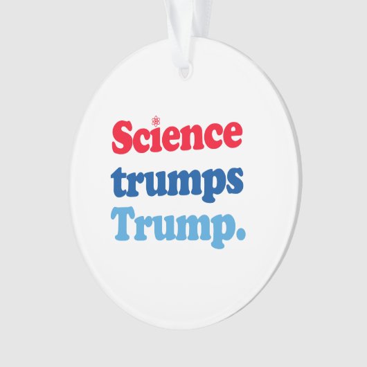 Wetenschap troeft Trump af Ornament (voorkant)