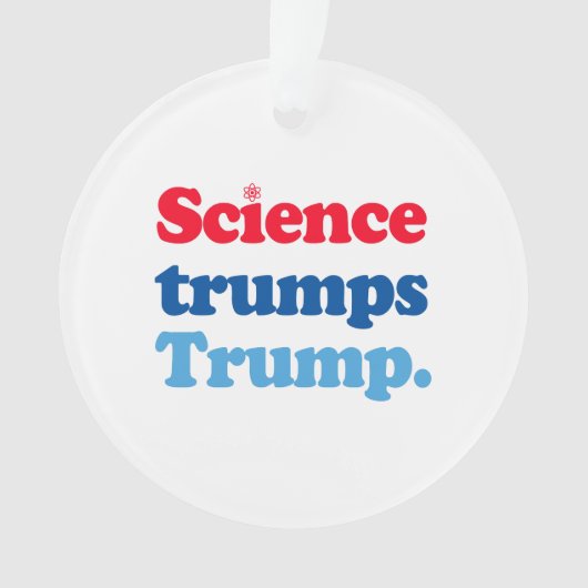 Wetenschap troeft Trump af Ornament (voorkant)
