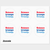 Wetenschap troeft Trump af Ronde Sticker (Vel)