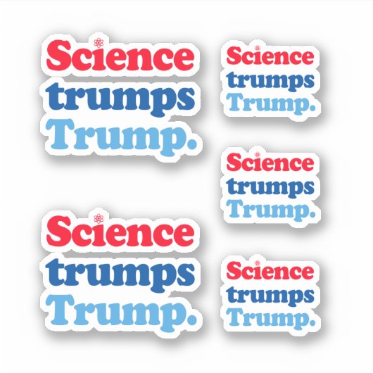 Wetenschap troeft Trump af Sticker (Voorkant)