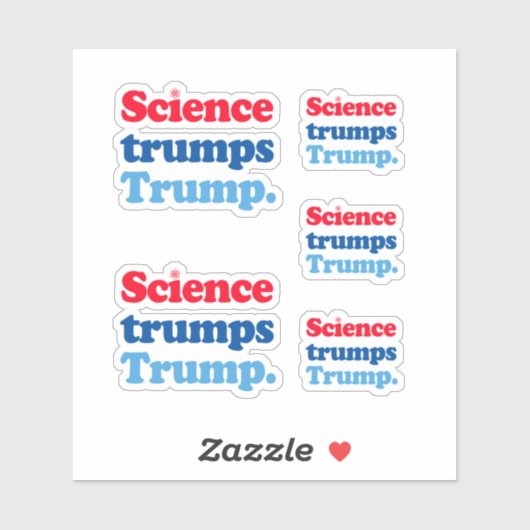 Wetenschap troeft Trump af Sticker (Vel)