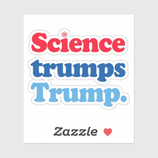 Wetenschap troeft Trump af Sticker (Vel)