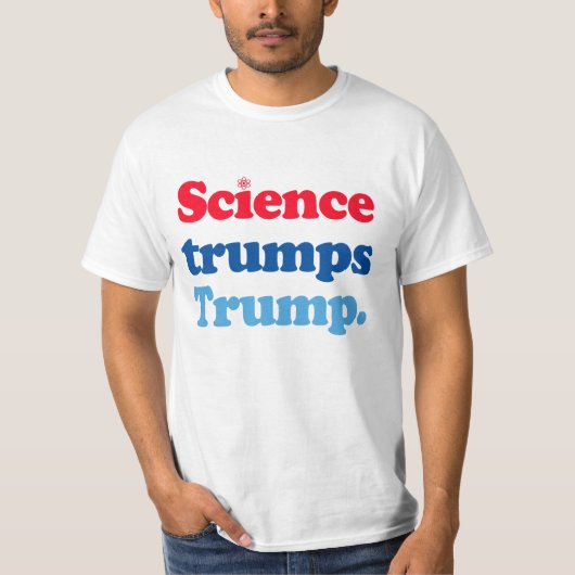Wetenschap troeft Trump af T-shirt (Voorkant)