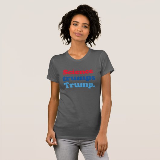 Wetenschap troeft Trump af T-shirt (Voorkant volledig)
