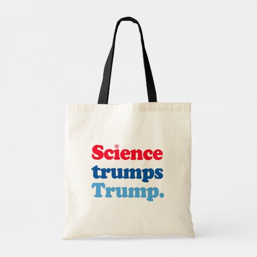 Wetenschap troeft Trump af Tote Bag (Achterkant)