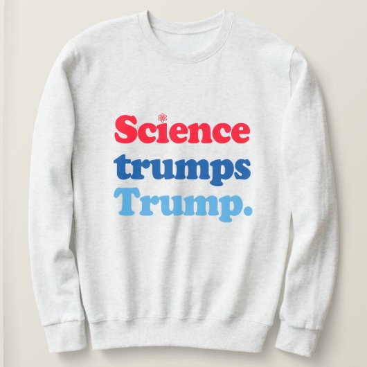 Wetenschap troeft Trump af Trui (Design voorkant)