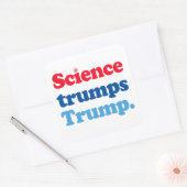 Wetenschap troeft Trump af Vierkante Sticker (Envelop)