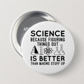 Wetenschap uitzoeken ronde button 7,6 cm (Voorkant /achterkant)