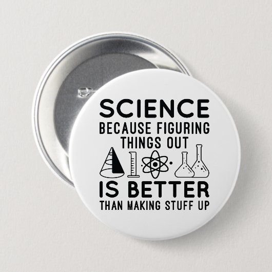 Wetenschap uitzoeken ronde button 7,6 cm (Voorkant /achterkant)