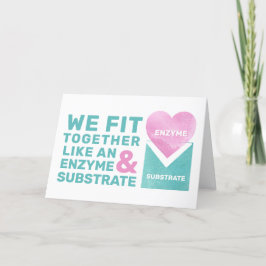 Wetenschap Valentijn Enzym Biologie Leraar Geek Ho Feestdagen Kaart