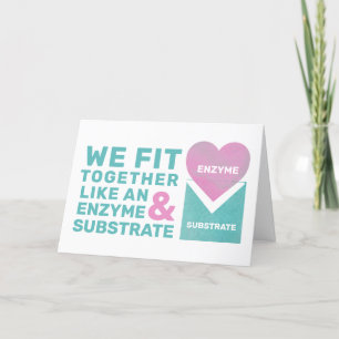 Wetenschap Valentijn Enzym Biologie Leraar Geek Ho Feestdagen Kaart