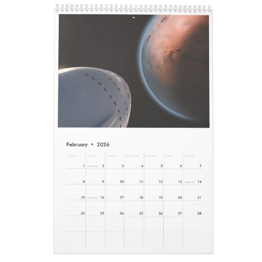 Wetenschap van de kosmos in een kruik kalender (Feb 2026)