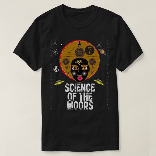 Wetenschap van de Moors-Klok van de kleine Moorish T-shirt (Design voorkant)