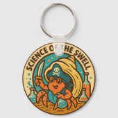 Wetenschap Van De Zeerover Krab Sleutelhanger (Achterkant)
