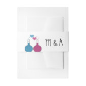 Wetenschap van het Liefde Wedding Belly Bands Uitnodigingen Wikkel (Voorkant Voorbeeld)