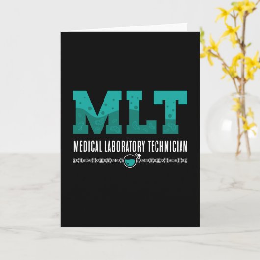 Wetenschap van Lab Tech MLT Medical Laboratory Kaart (Gele Bloem)
