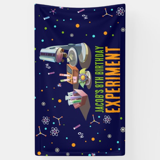 Wetenschap Verjaardag Spandoek (Verticaal)