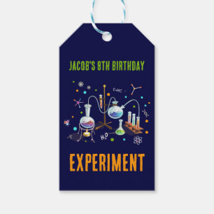 Wetenschap Verjaardag Uitnodigingen Cadeaulabel