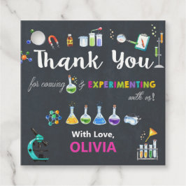 Wetenschap Verjaardagsfeest Meisje Dank je Bedankjes Labels