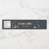 Wetenschap Verjaardagsfeest Meisje Favor Waterfles Etiket (Enkel label)