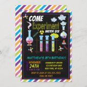 Wetenschap Verjaardagsfeest Uitnodiging voor een j (Voorkant / Achterkant)