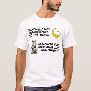 Wetenschap versus religie t-shirt