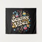 Wetenschap Vibes Groovy Eerste Dag Terug naar Scho Wandkleed (Voorkant (horizontaal))