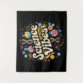 Wetenschap Vibes Groovy Eerste Dag Terug naar Scho Wandkleed (Voorkant)