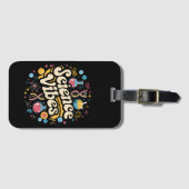 Wetenschap Vibes Groovy Eerste dag van Back To Sch Bagagelabel (Voorkant (horizontaal))