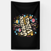 Wetenschap Vibes Groovy Eerste dag van Back To Sch Spandoek (Verticaal)