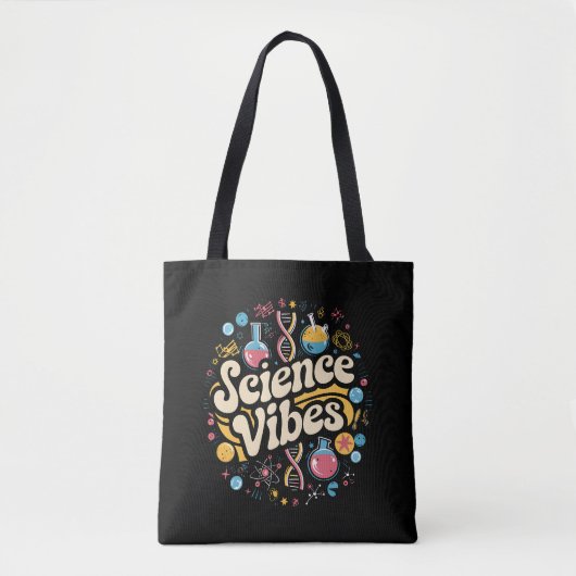 Wetenschap Vibes Groovy Eerste dag van Back To Sch Tote Bag (Voorkant)