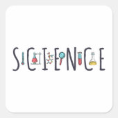 Wetenschap Vierkante Sticker (Voorkant)